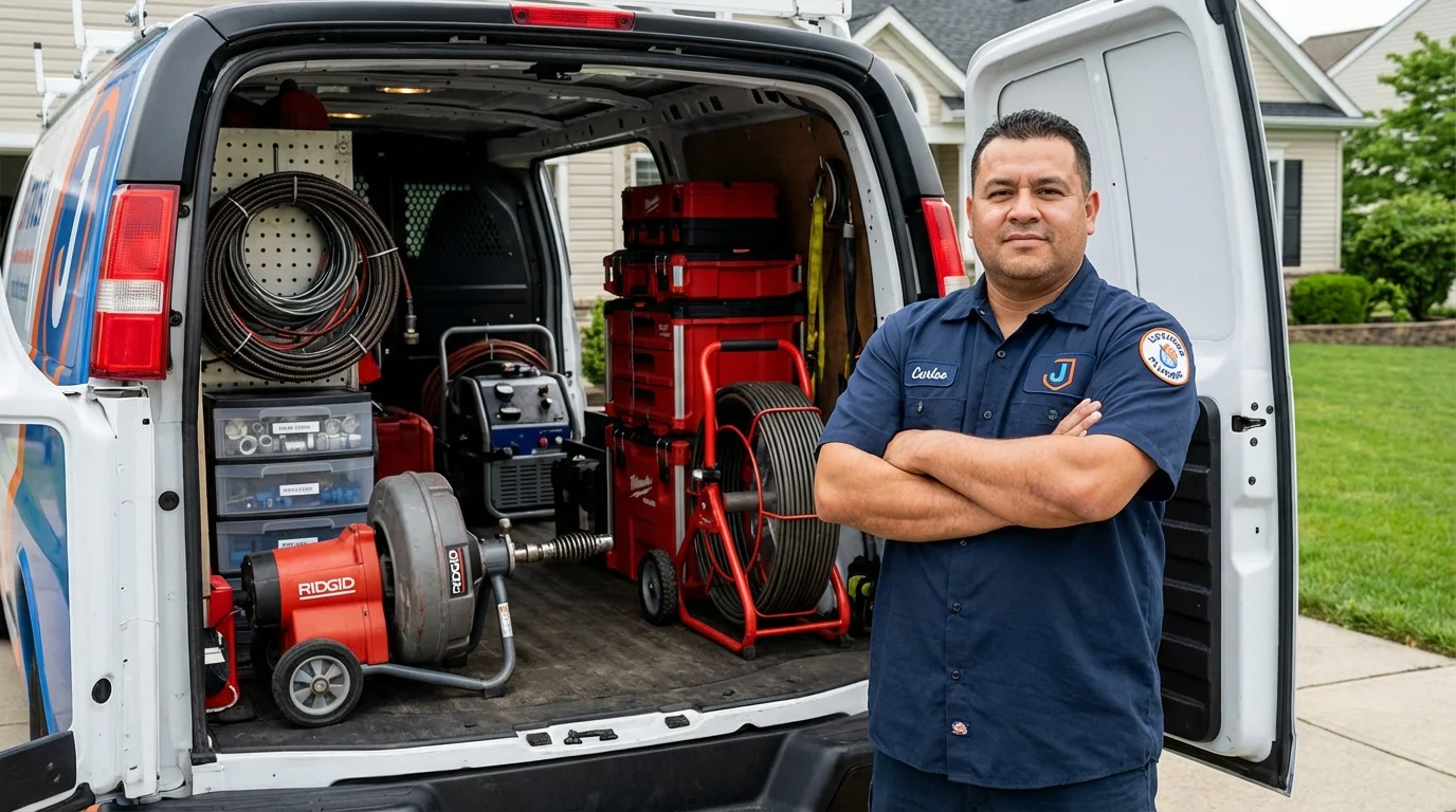 Professional drain cleaning equipment and Johns Plumbing LLC plumber in San Jose