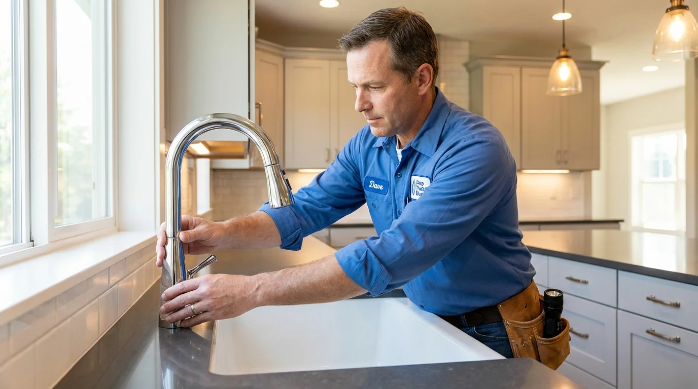 Kitchen faucet installation by Johns Plumbing LLC in San Jose