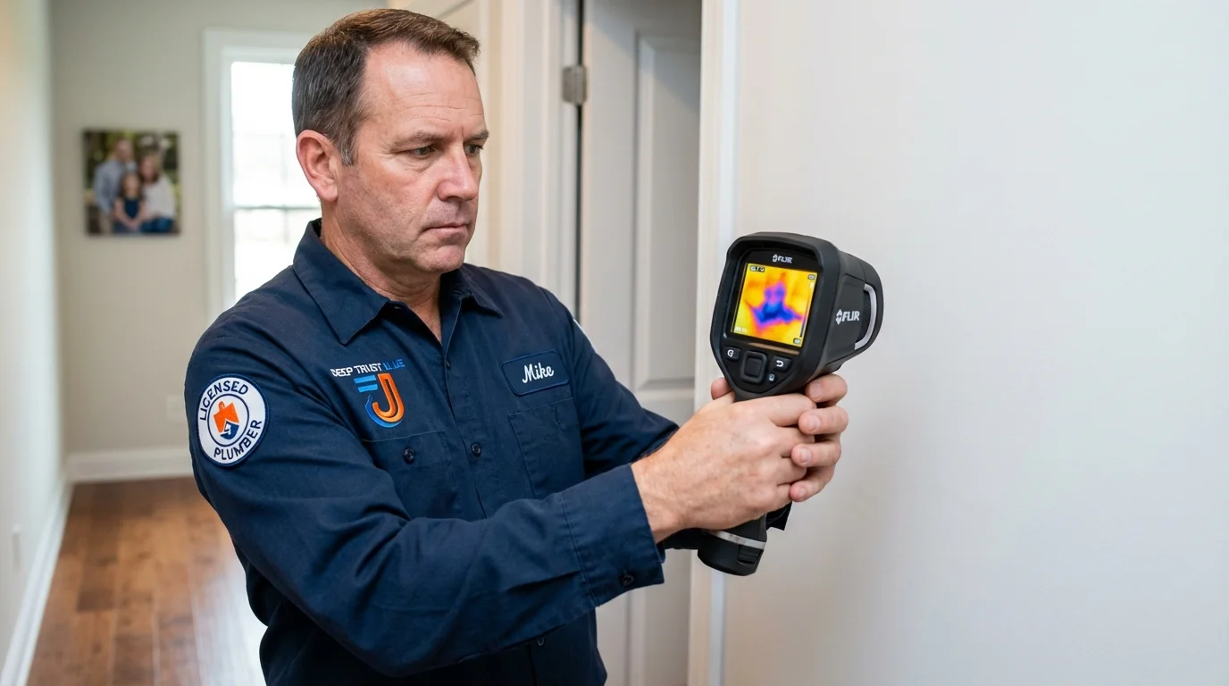 Thermal imaging leak detection by Johns Plumbing LLC in San Jose
